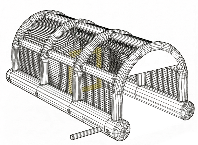 Technical style render of The Lab.